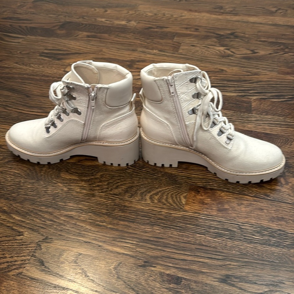 Dolce Vita cream combat boots